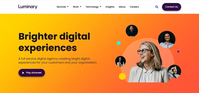 digital marketing website, luminary